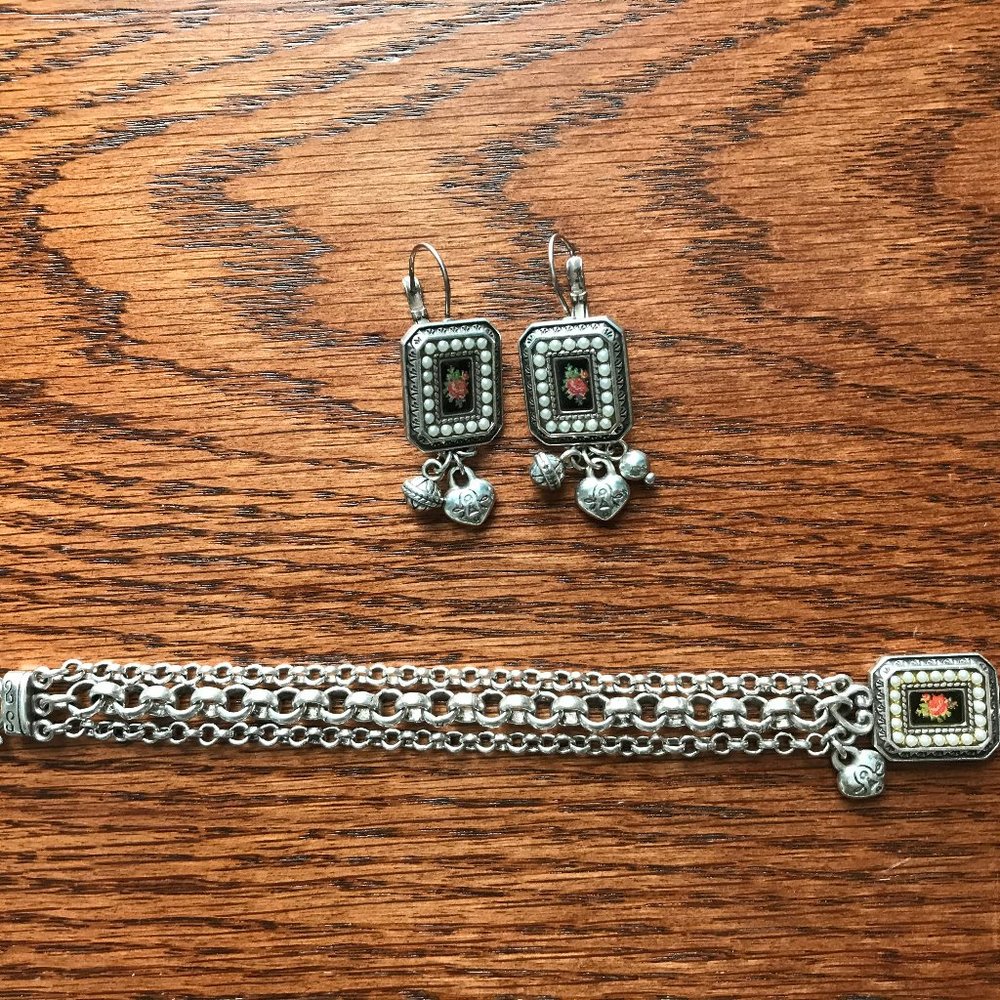 Brighton bracelet/earring set "Victorian" style